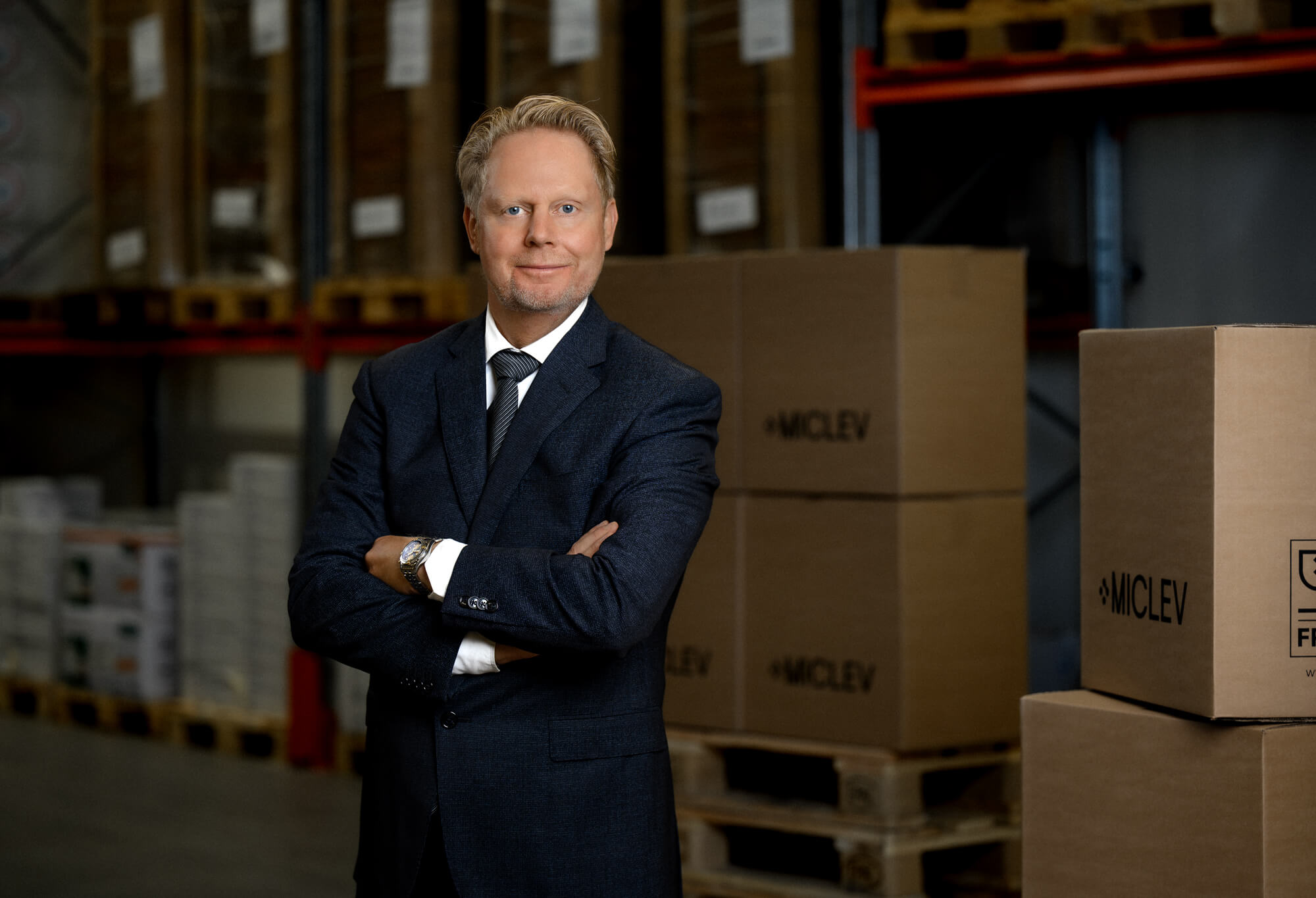 Portrait of Fredrik, CEO at MicLev. Image taken at MicLevs office.